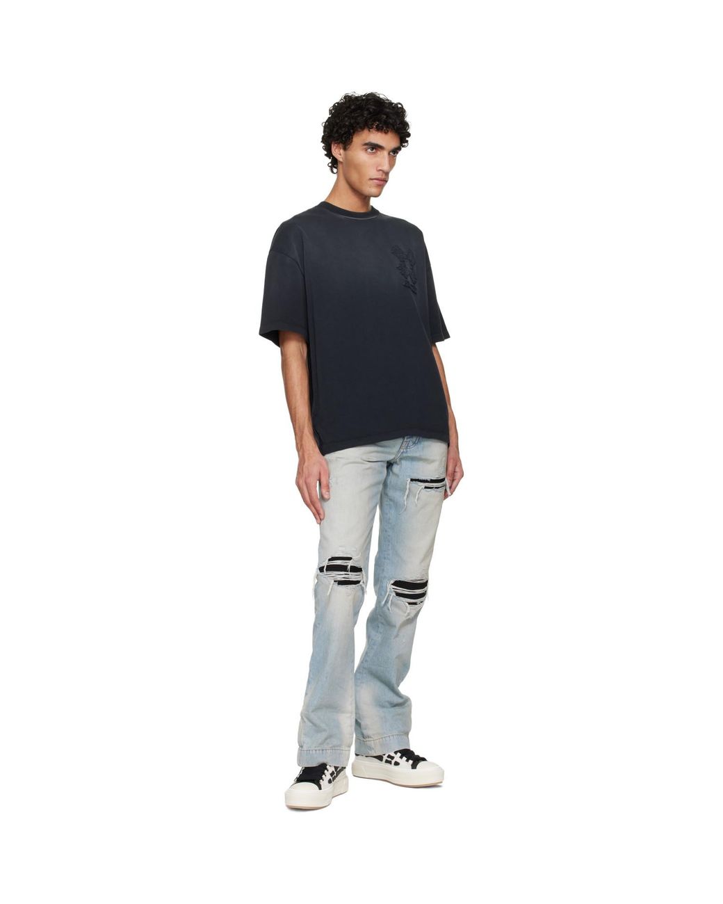 Amiri Blue Mx1 Straight Flare Jeans for men