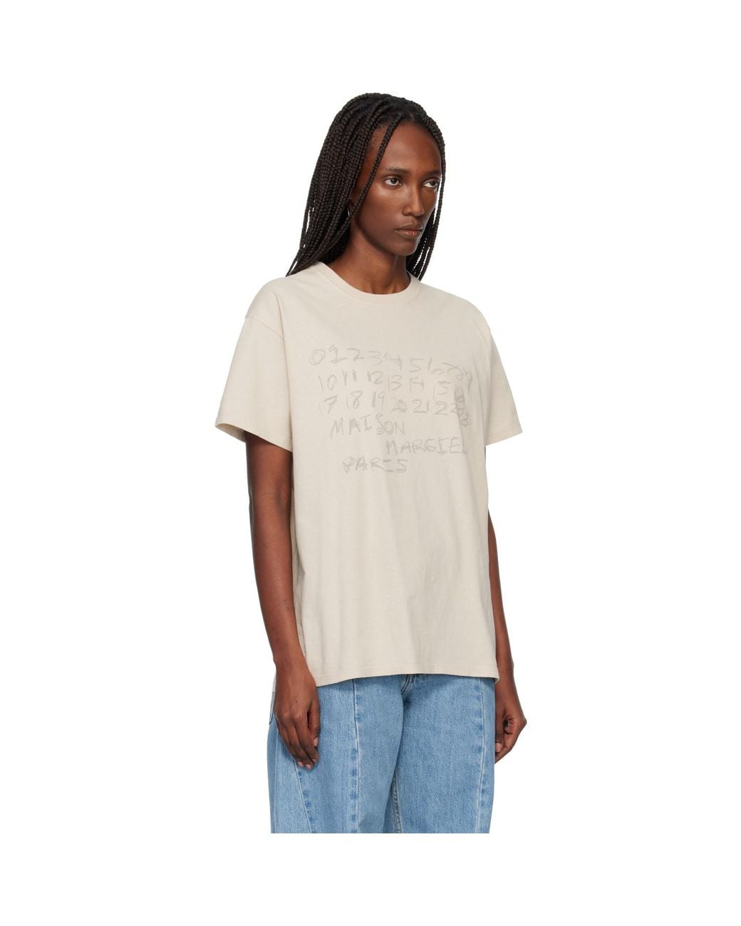 Maison Margiela Multicolor Numerical Cotton T-Shirt
