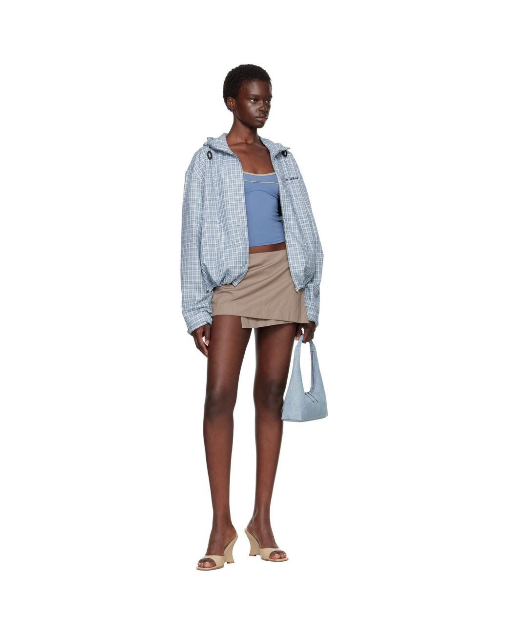 MARGE SHERWOOD Blue Leather Shoulder Bag