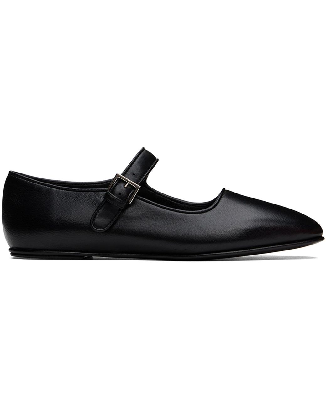 The Row Black Ava Ballerina Flats