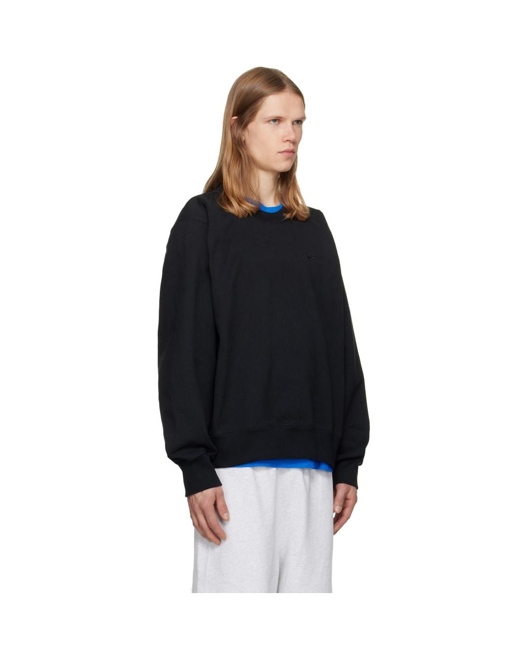 Nike Black Energy Fleece Crew-Neck Sweatshirt for men