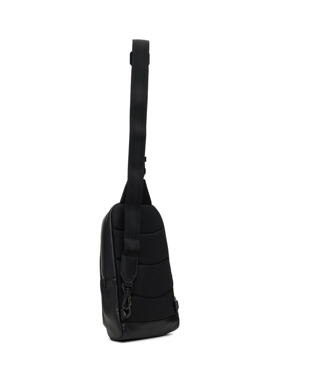 Boss Black Faux-Leather Messenger Bag for men