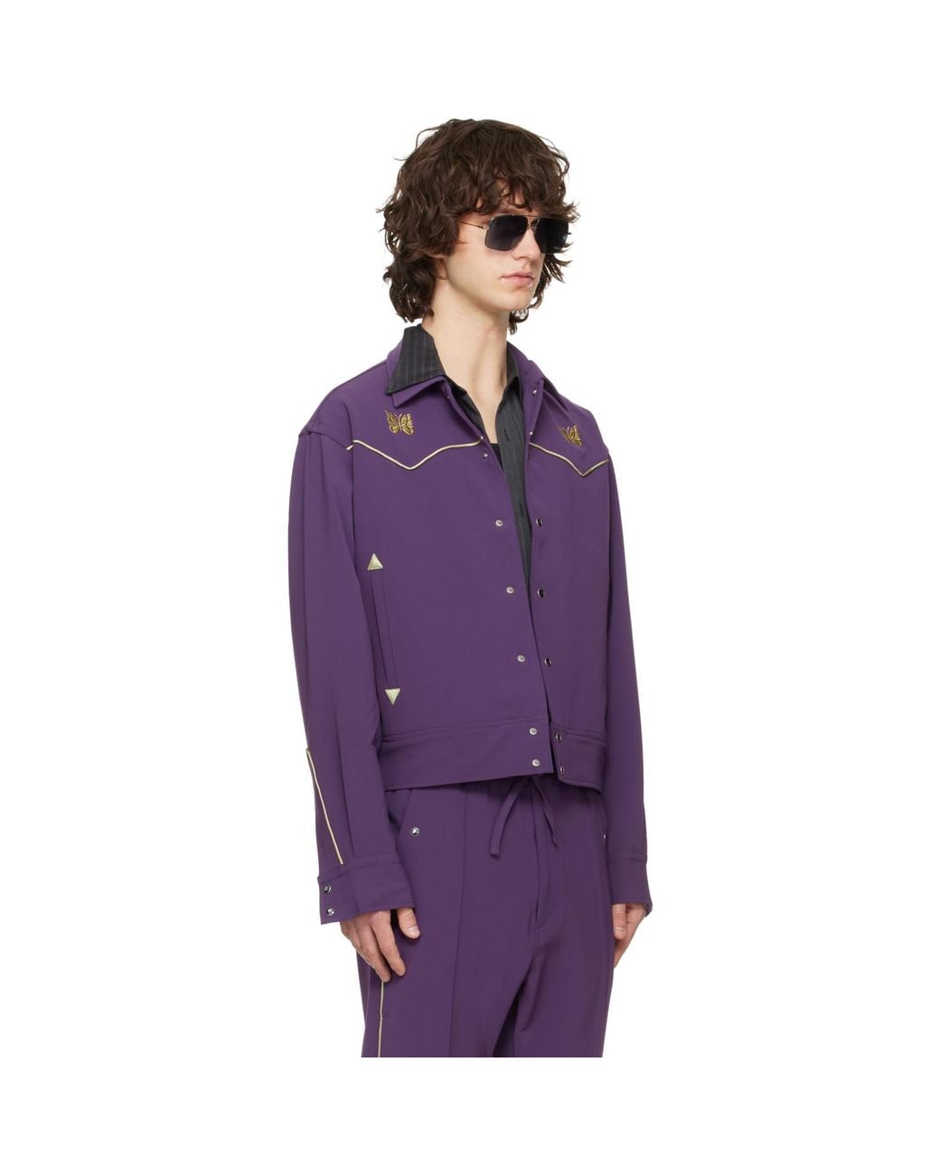 Needles Purple Piping Cowboy Jacket for men
