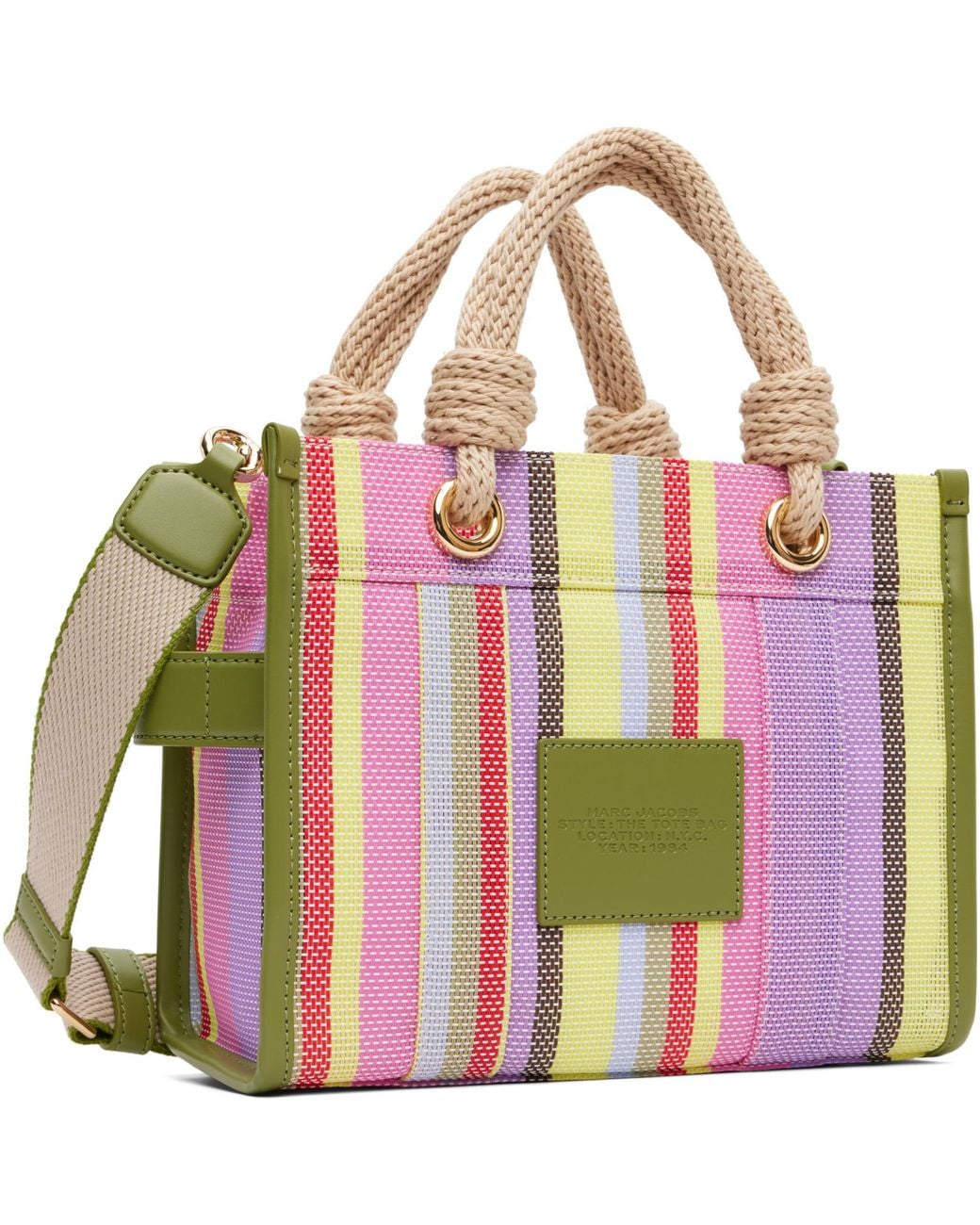 Marc Jacobs Pink 'The Stripe Mesh Small' Tote