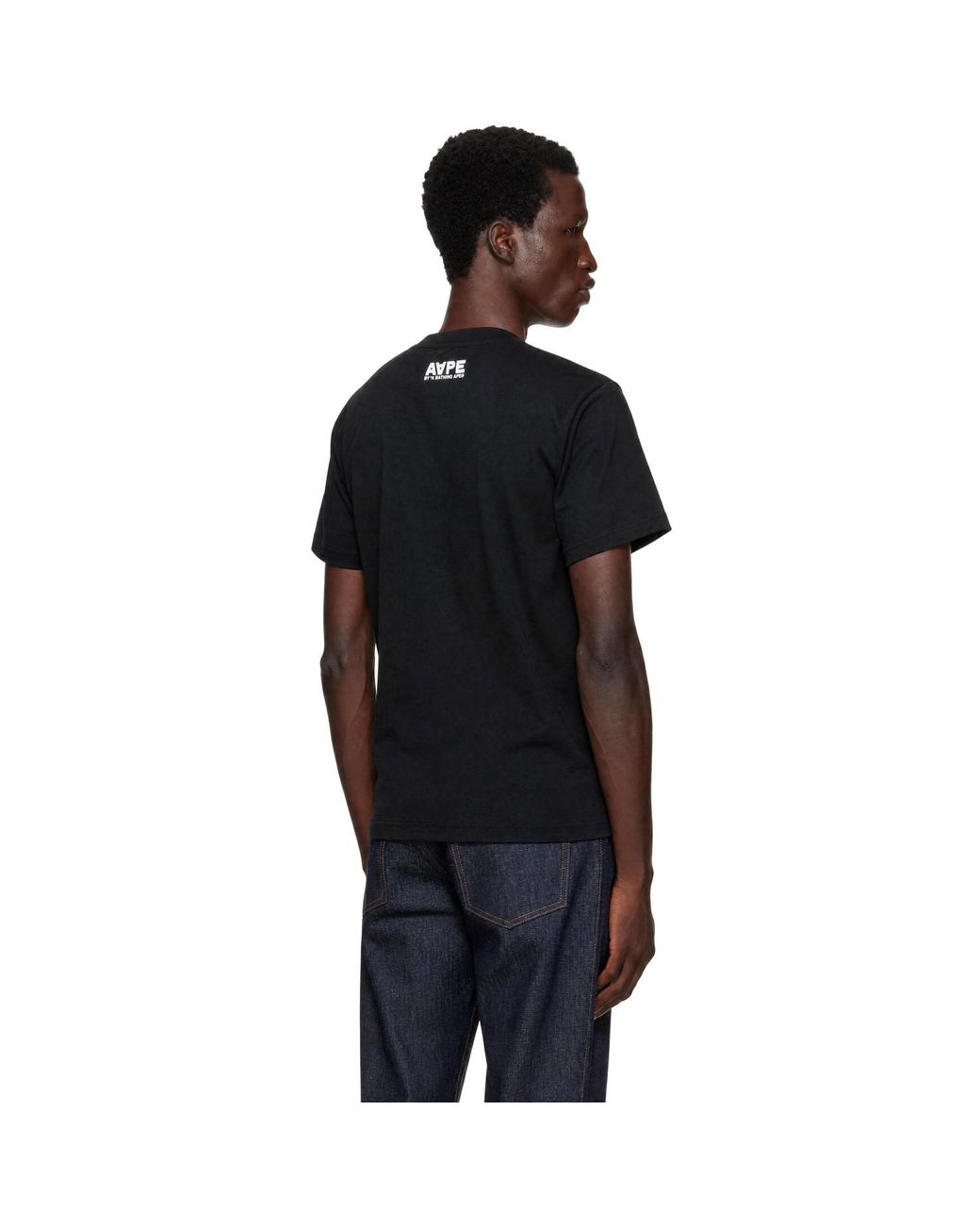 Aape By A Bathing Ape Black 'Aaper' Aaper Head T-Shirt for men