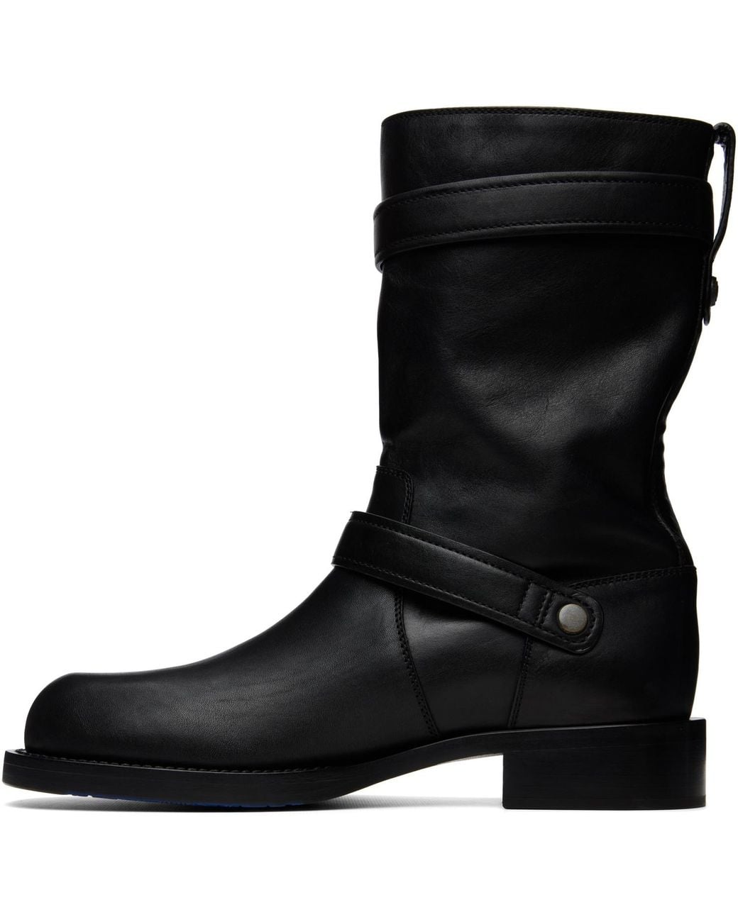 Burberry Black Kent Biker Boots for men