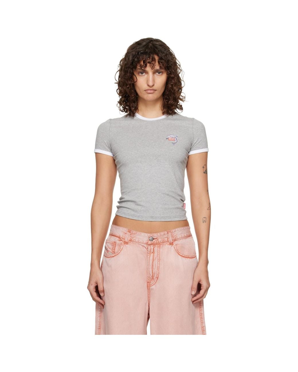 DIESEL Multicolor Slim Dolphin Print T-Shirt