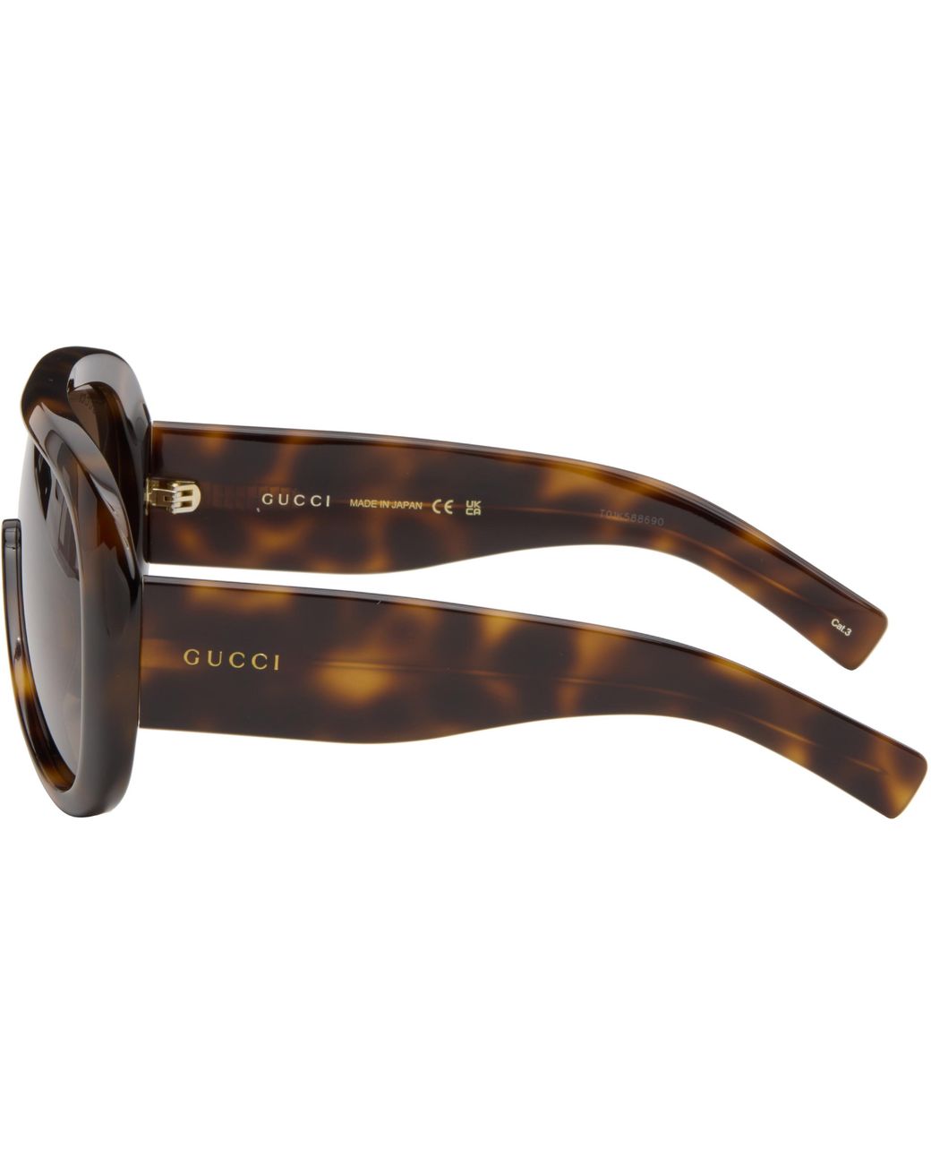 Gucci Black Rectangular Frame Sunglasses for men