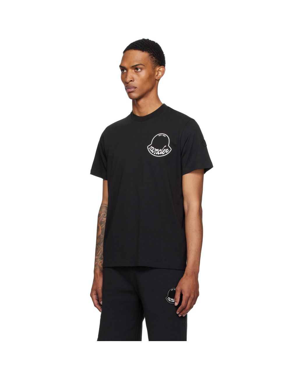 Moncler Black Archivio Creativo T-Shirt for men