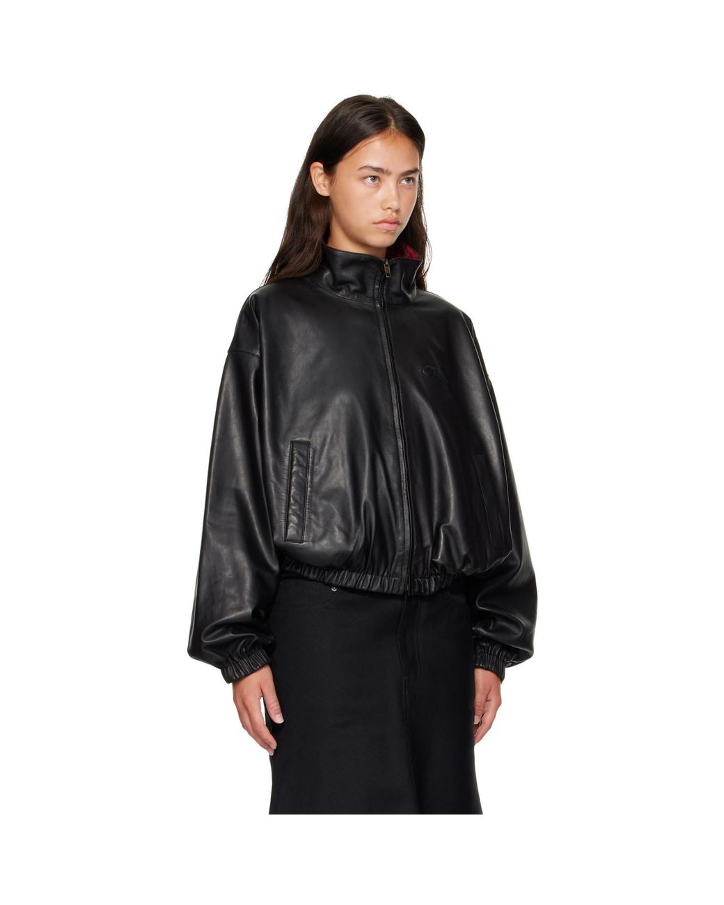 Balenciaga Black Tracksuit Reversible Lambskin Jacket