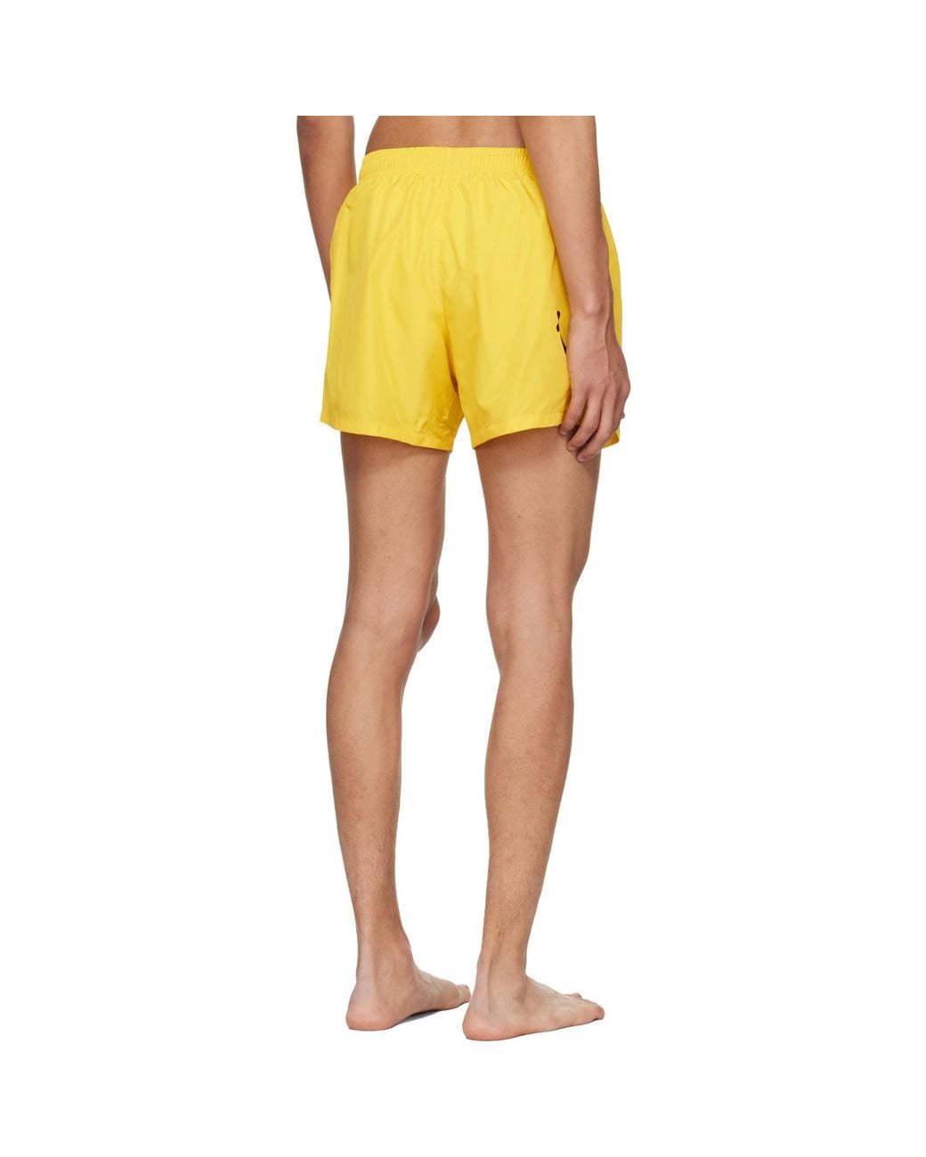 Moschino Yellow Smiley Swim Shorts for men