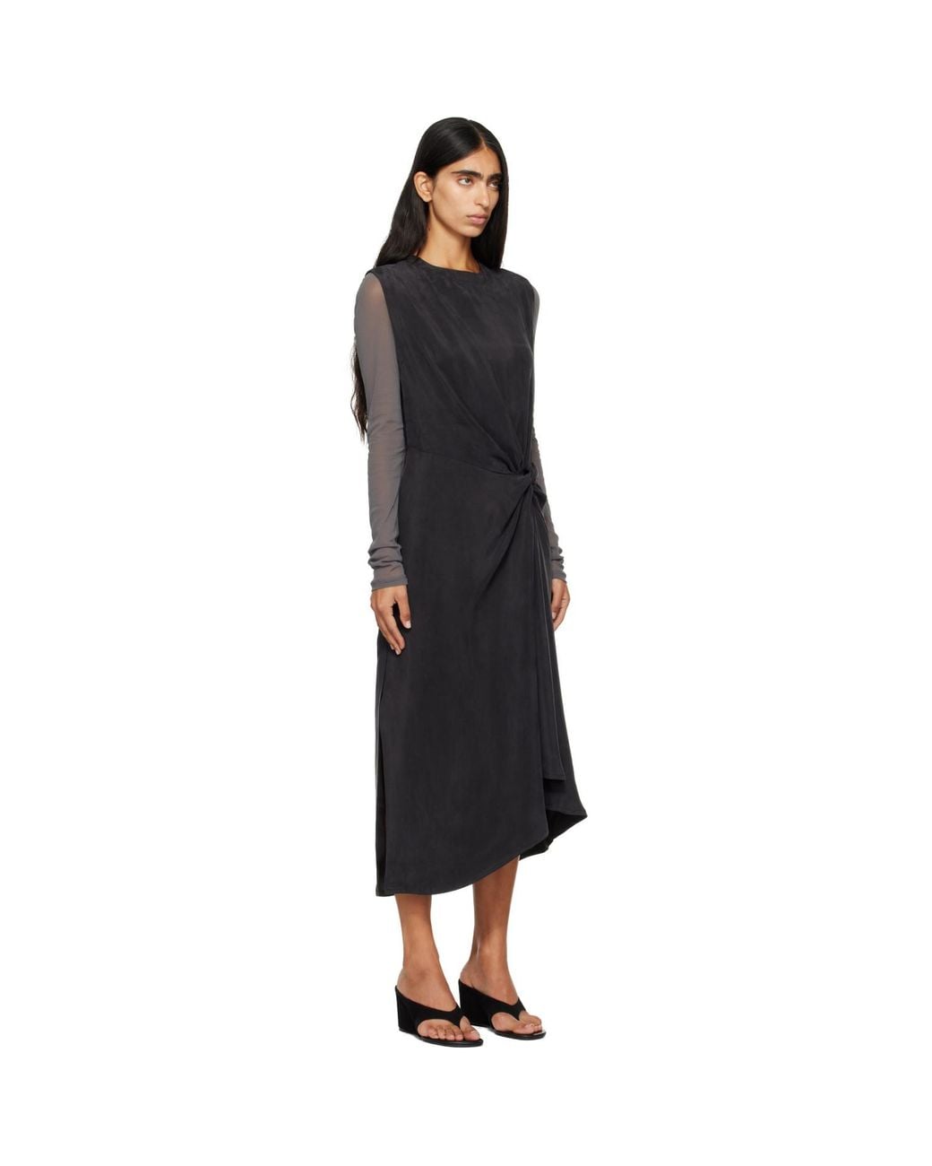 Studio Nicholson Black Delph Midi Dress