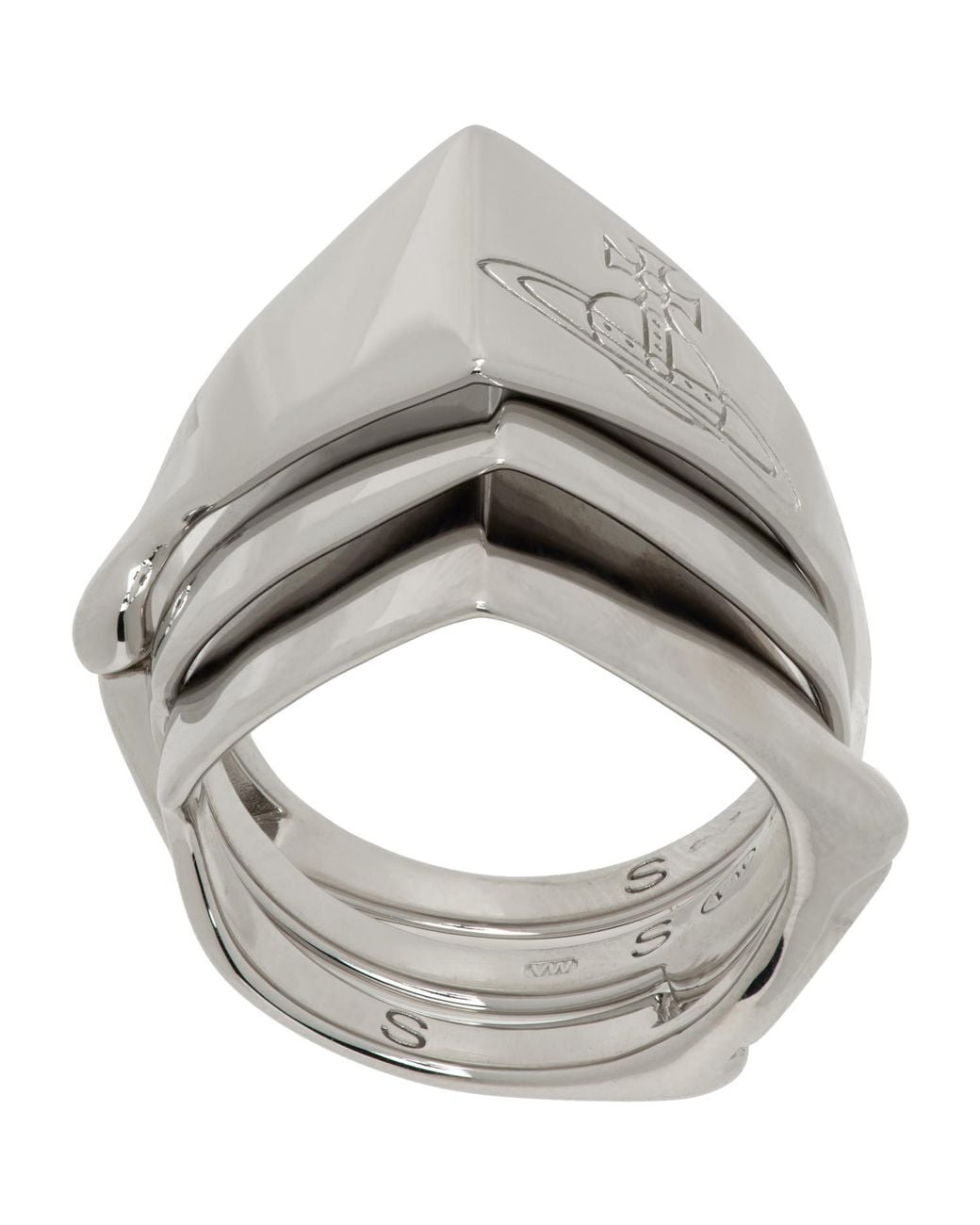 Vivienne Westwood Metallic Knuckleduster Ring for men