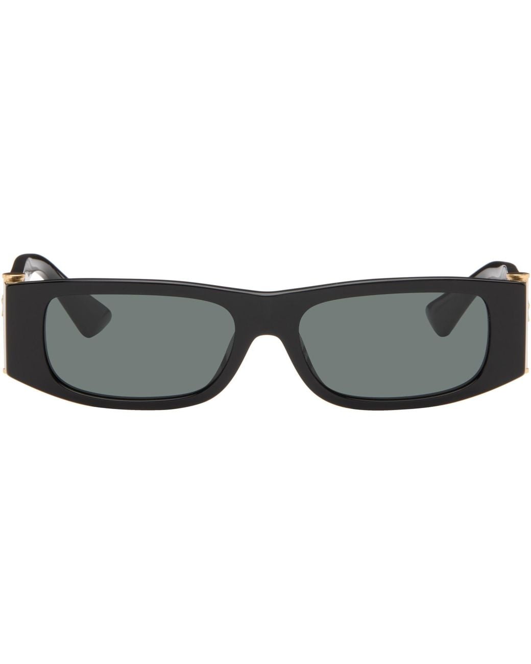 Versace Gray Medusa Glam Rectangular Sunglasses for men