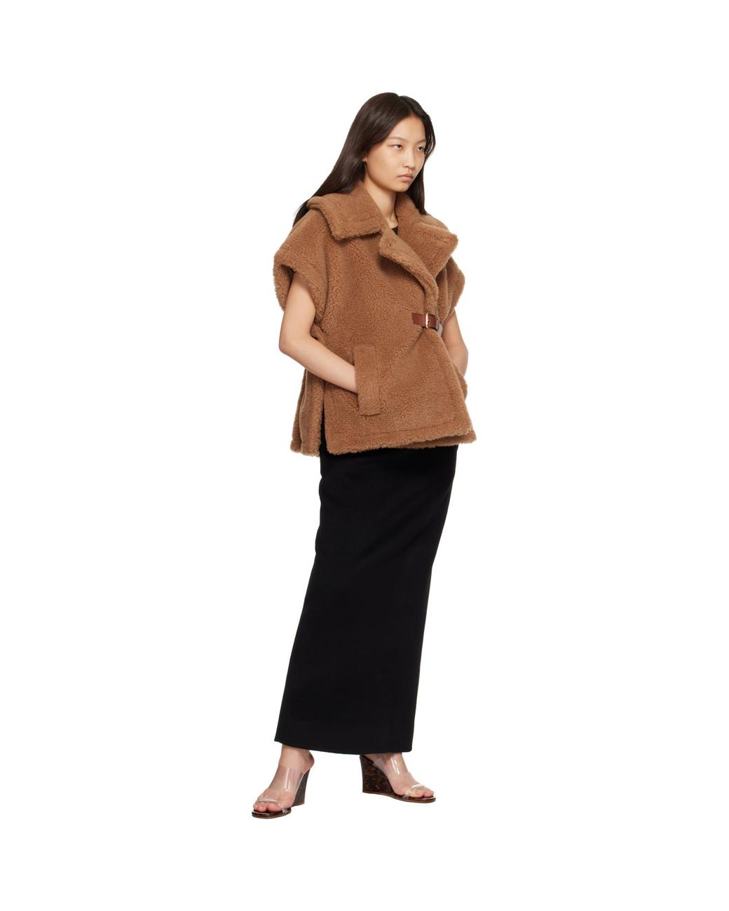 Max Mara Brown Newabavo Cape Jacket