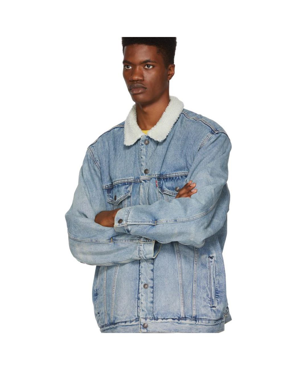 Mustard Sherpa Trucker Jacket 