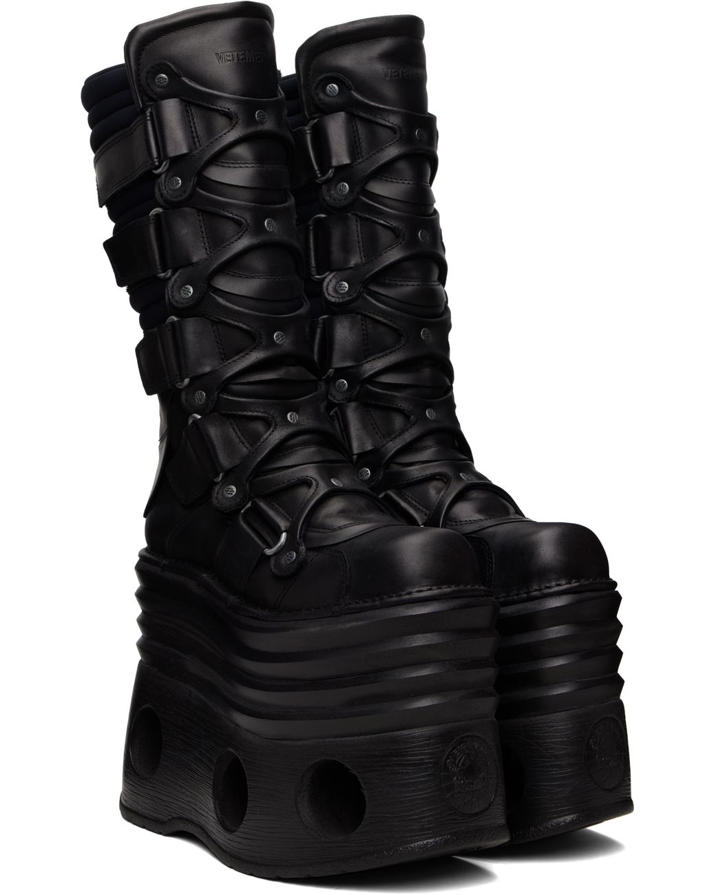 Vetements New Rock Edition Platform Tower Boots in Black | Lyst UK