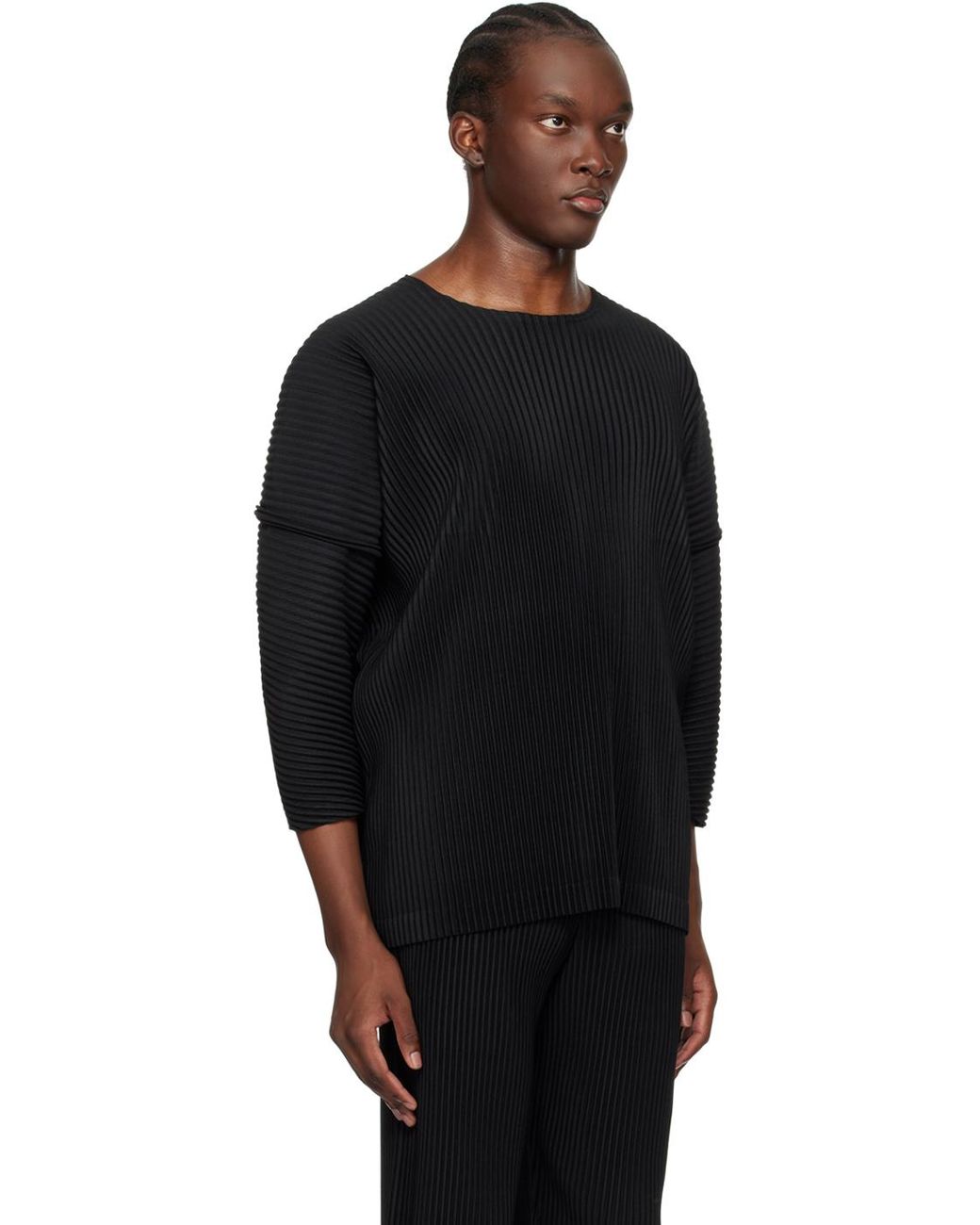Tシャツ・カットソー HOMME PLISSE' ISSEY MIYAKE 'Monthly Colors' sweater Black Black Monthly Color May T-Shirt by HOMME PLISSÉ ISSEY MIYAKE