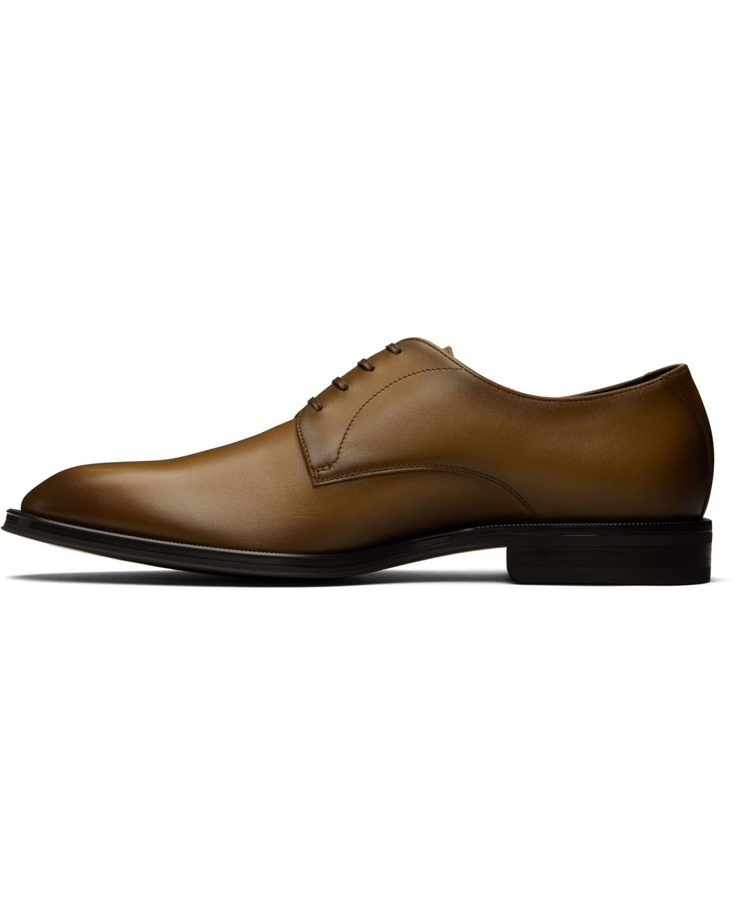 Boss Black Leather Stitching-Detail Derbys for men