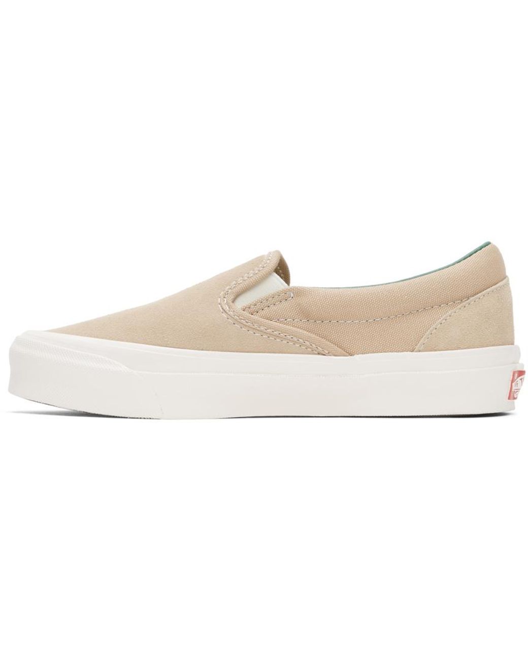 Vans Beige Suede Og Classic Slip on Sneaker in Natural Lyst UK