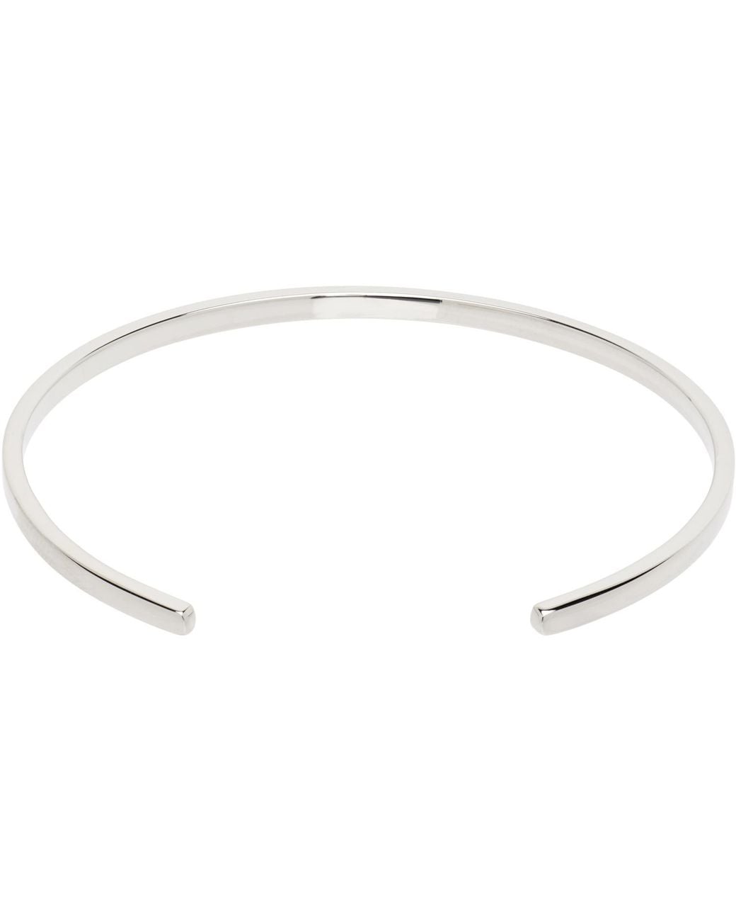 MM6 by Maison Margiela Metallic Numeric Minimal Signature Cuff Bracelet for men