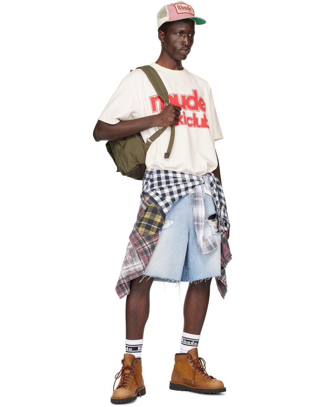 Rhude Off- ' Ski Club' T-shirt in Red for Men | Lyst