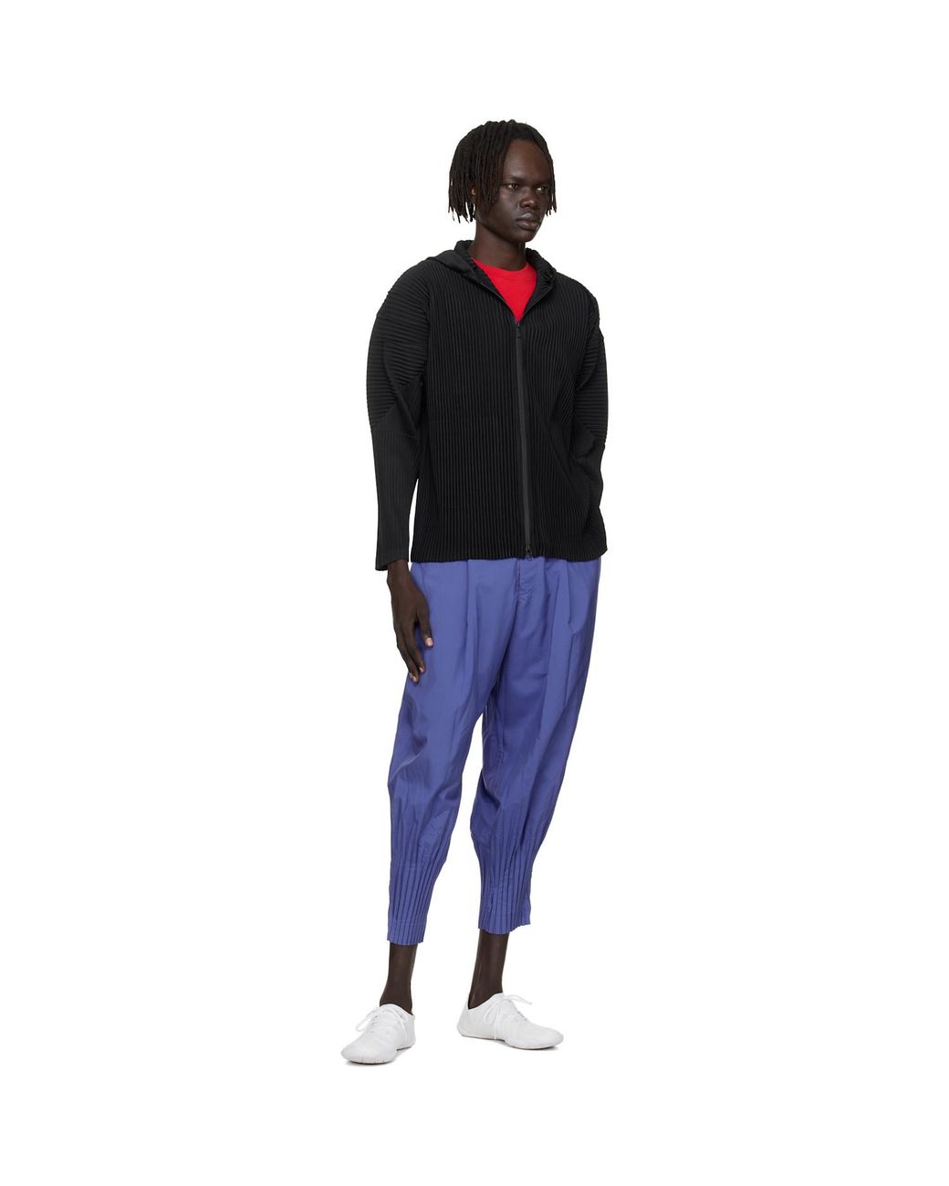 Homme Plissé Issey Miyake Cascade Trousers in Blue for Men | Lyst