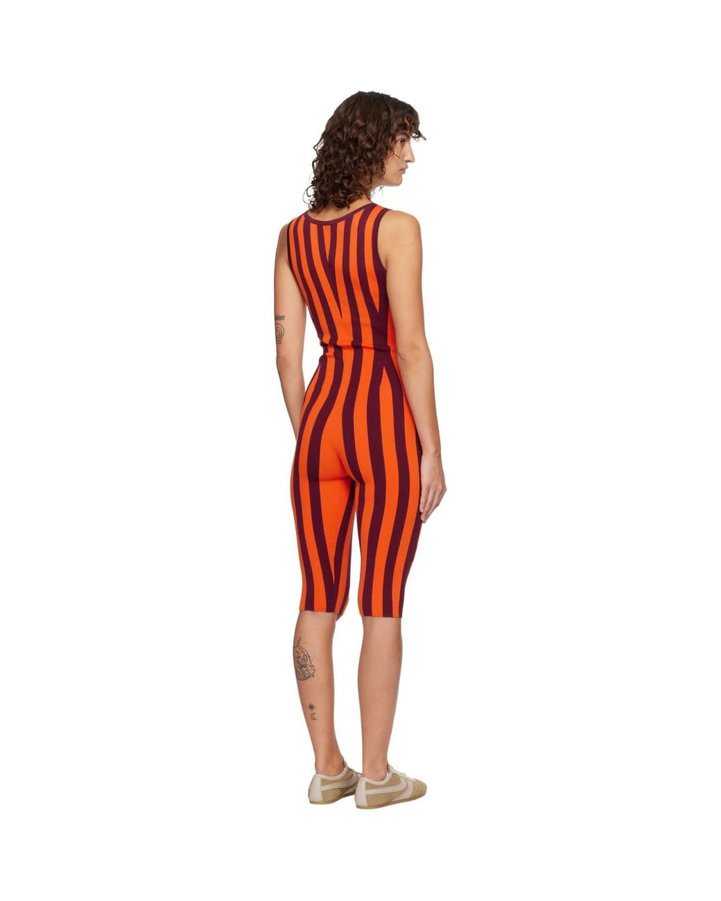 Dries Van Noten Red Burgundy Knitted Jumpsuit
