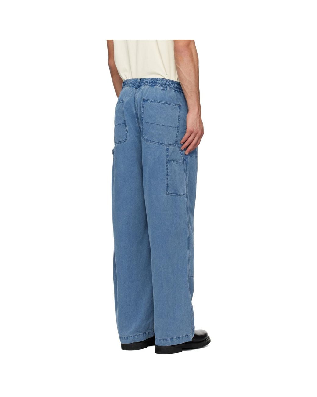 Nanamica Blue Ooal Weather Denim Deck Pants for men