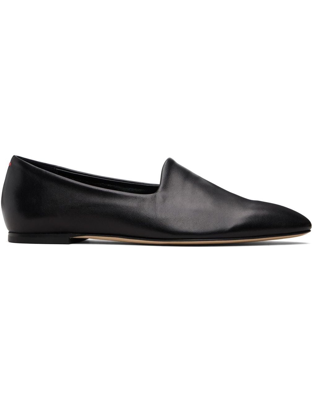 Aeyde Black Vanna Almond-Toe Loafers