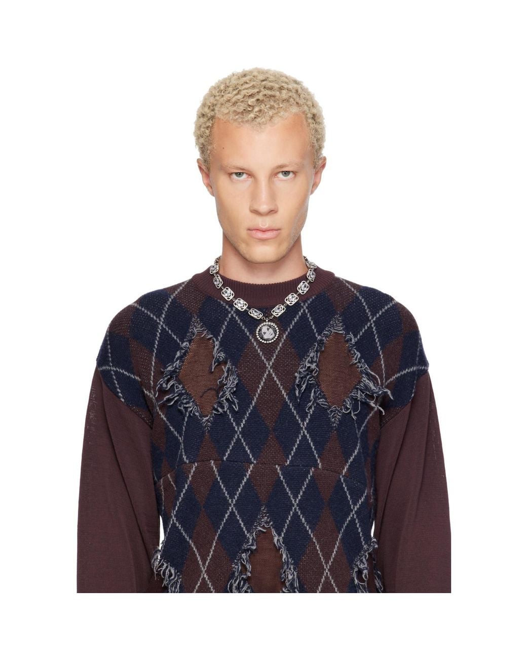 Chopova Lowena Metallic Regency Lrr Necklace for men