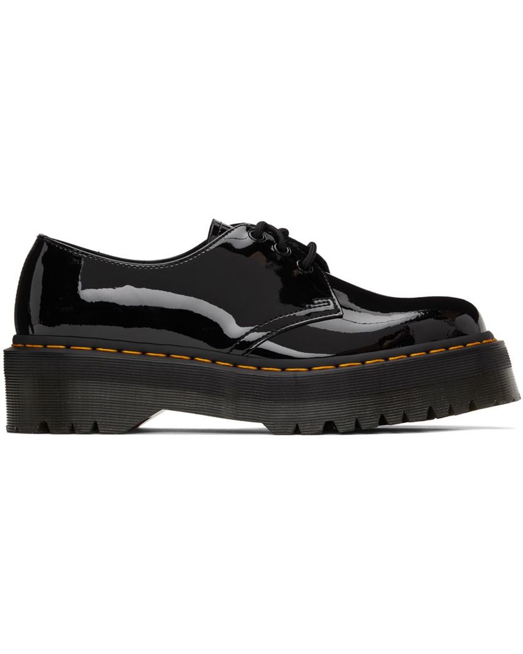 black quad platform derbys