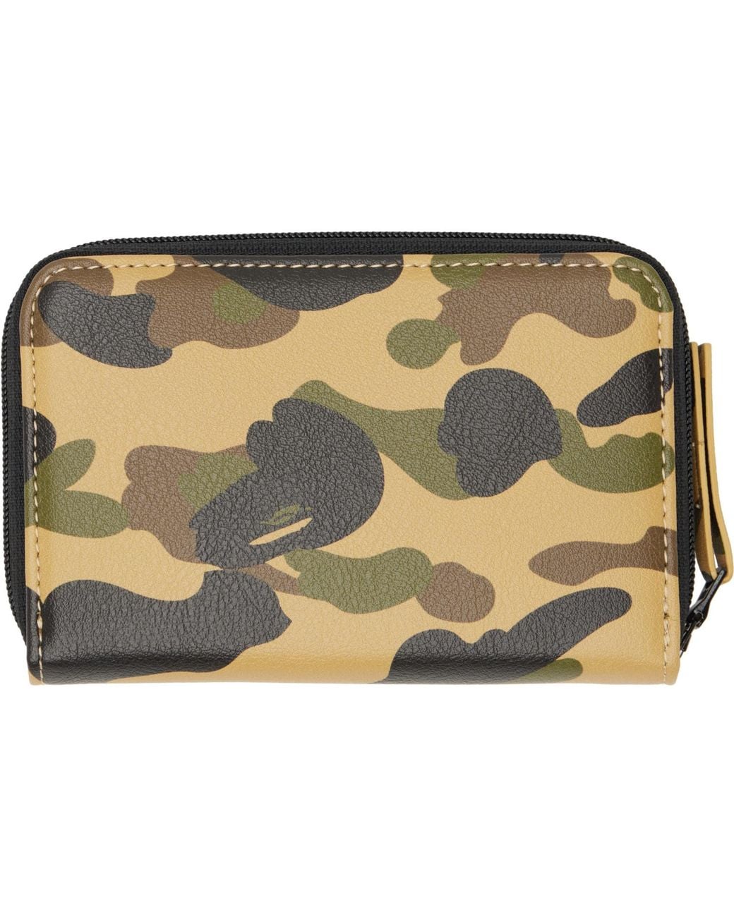 A Bathing Ape Metallic Khaki 1St Camo Wallet for men
