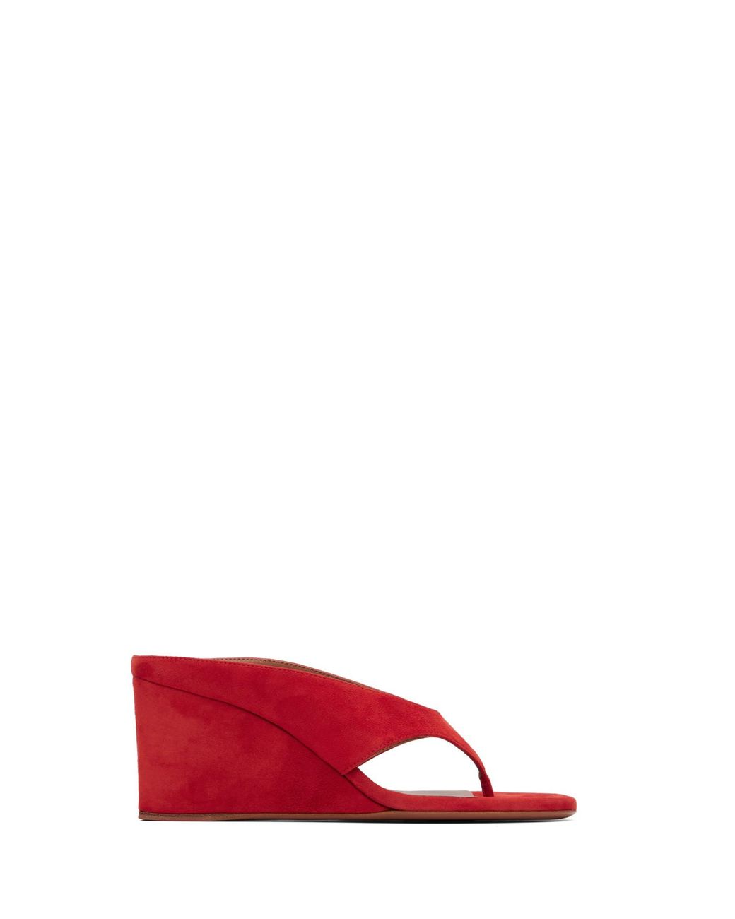 Alaïa Red Cube Thong Mule Sandals