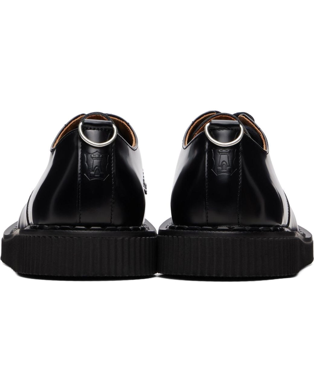 George Cox Black 4 Eyelet Derbys for men