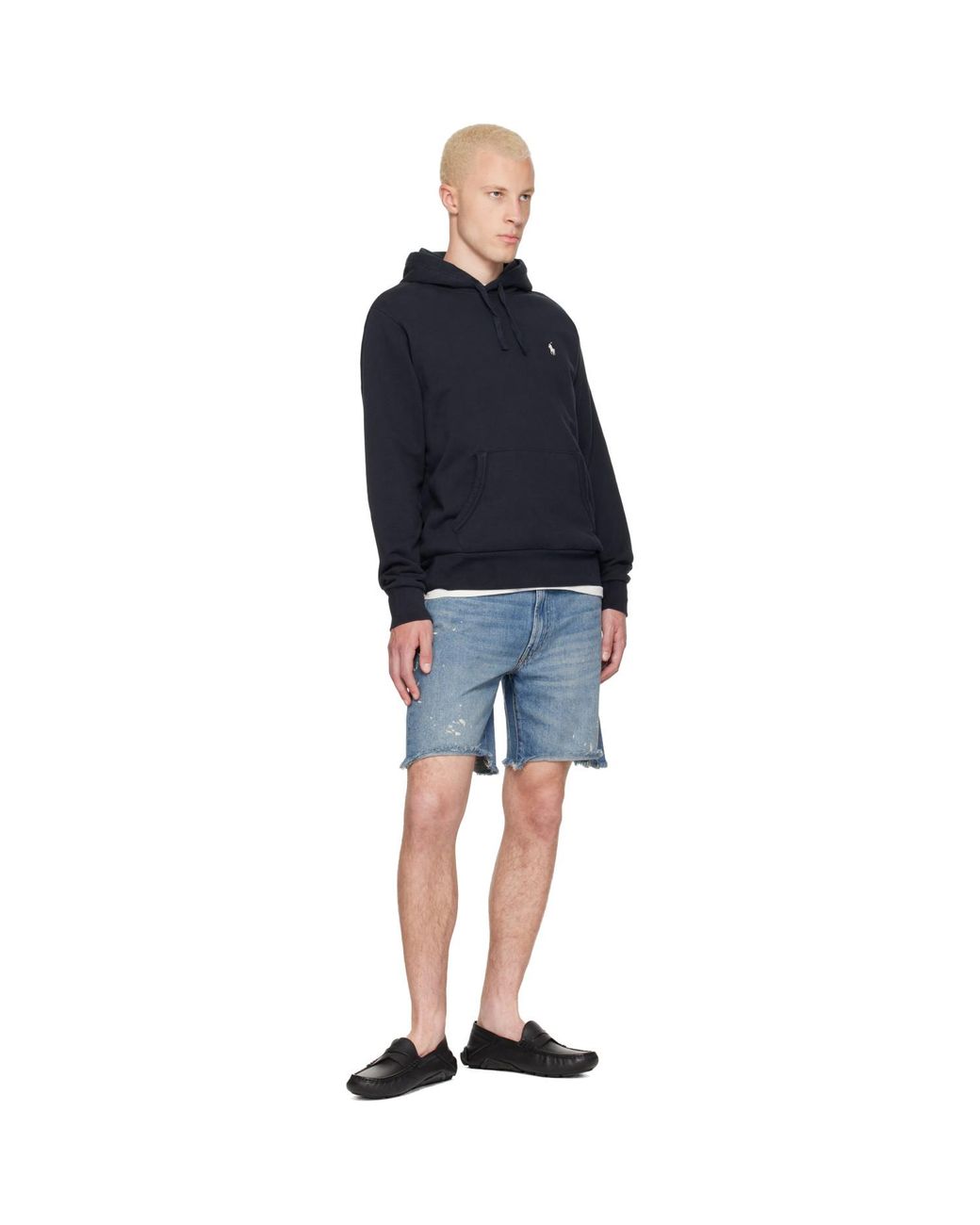 Polo Ralph Lauren Blue Embroidered Logo Hoodie for men