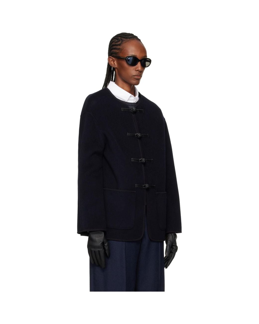 Rohe Blue Double-Faced Wool Jacket