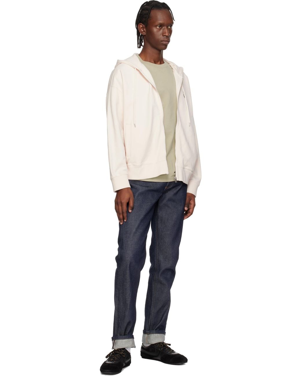Maison Kitsuné Black Fox Head Zipped Oversize Hoodie for men