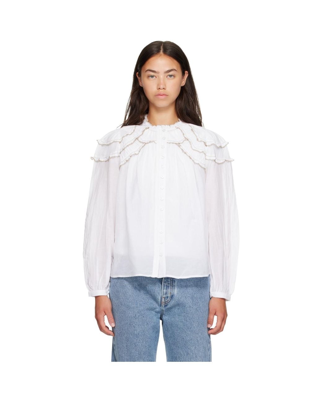 Isabel Marant White Christa Blouse