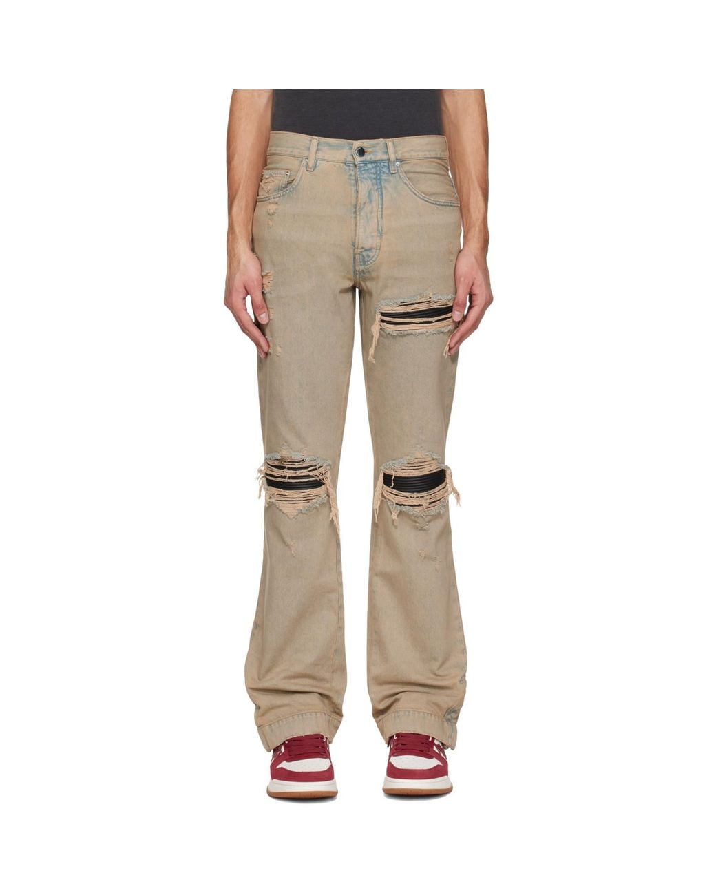 Amiri Natural Mx1 Straight Flare Jeans for men