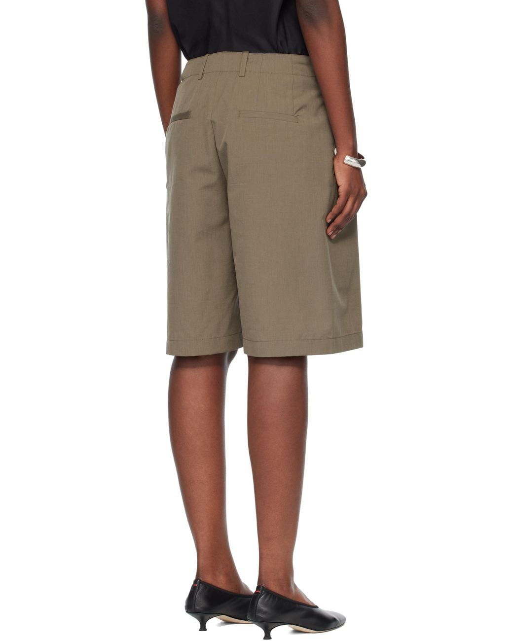 Our Legacy Natural Khaki Ponte Shorts