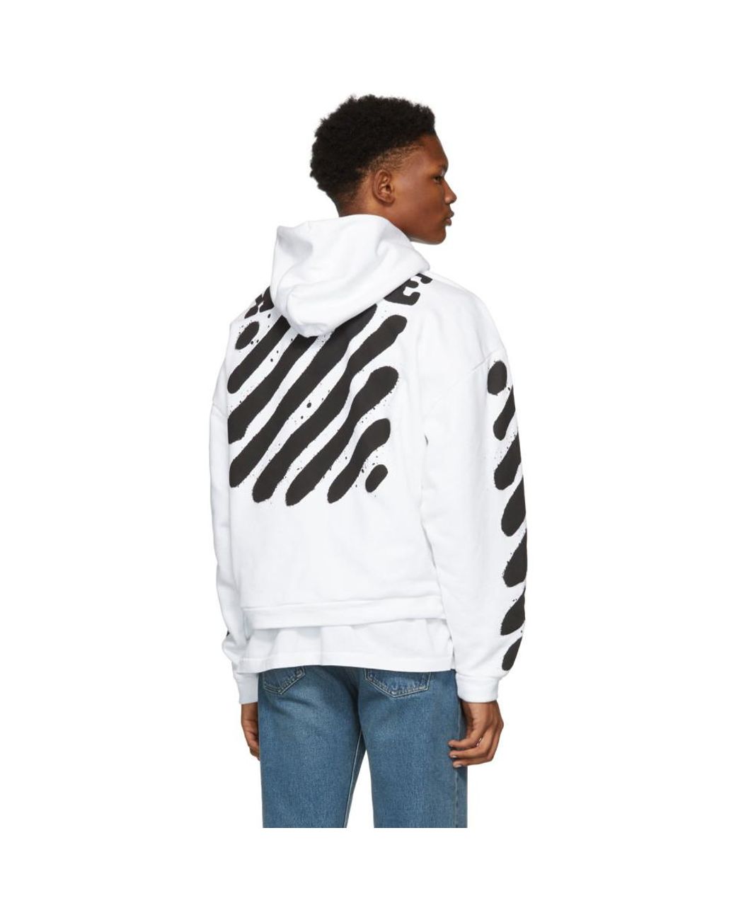 Off-White c/o Virgil Abloh Spray Paint Bomber Jacket in Black for Men