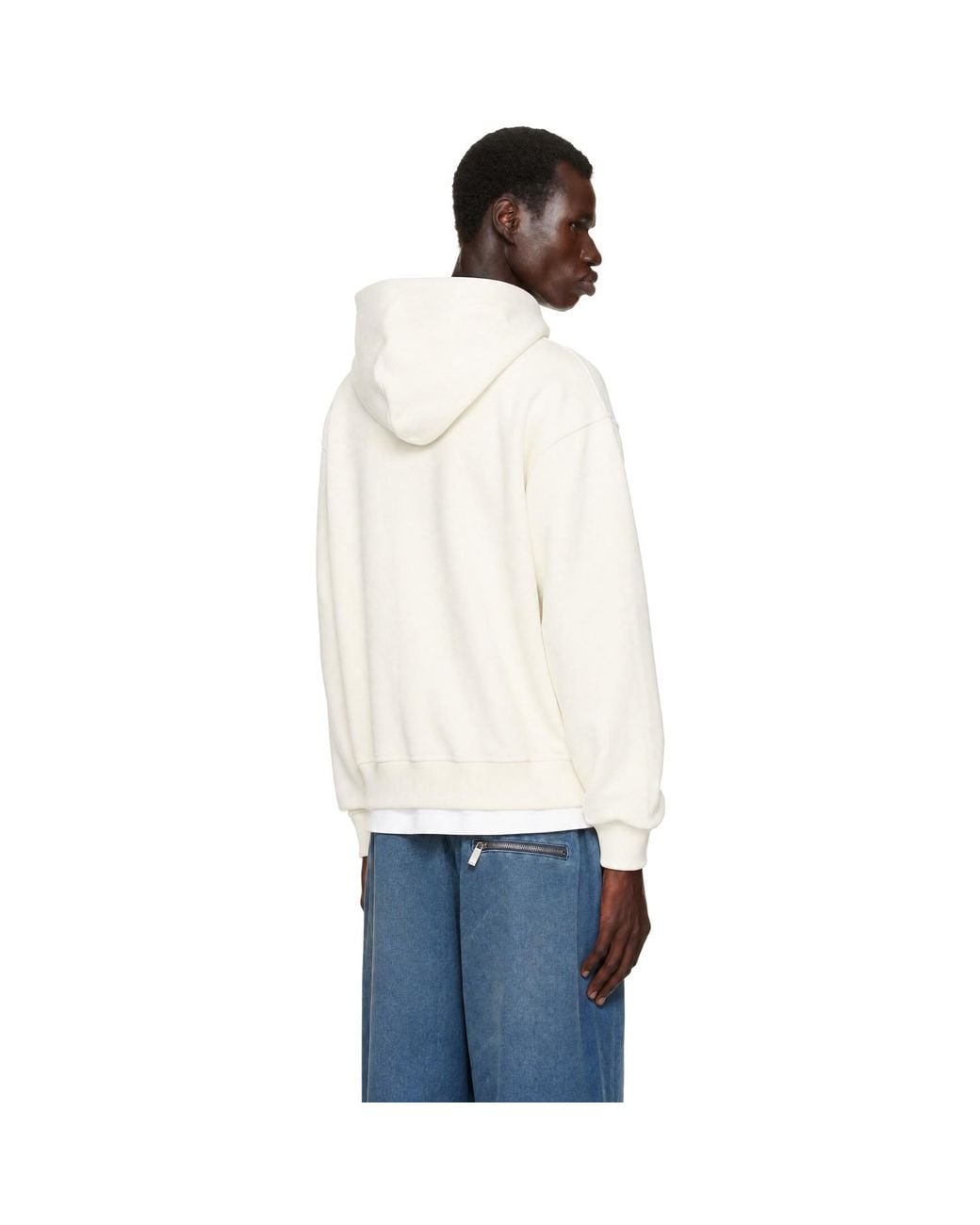 Palm Angels White Off- Palm Hills Regular Hoodie for men