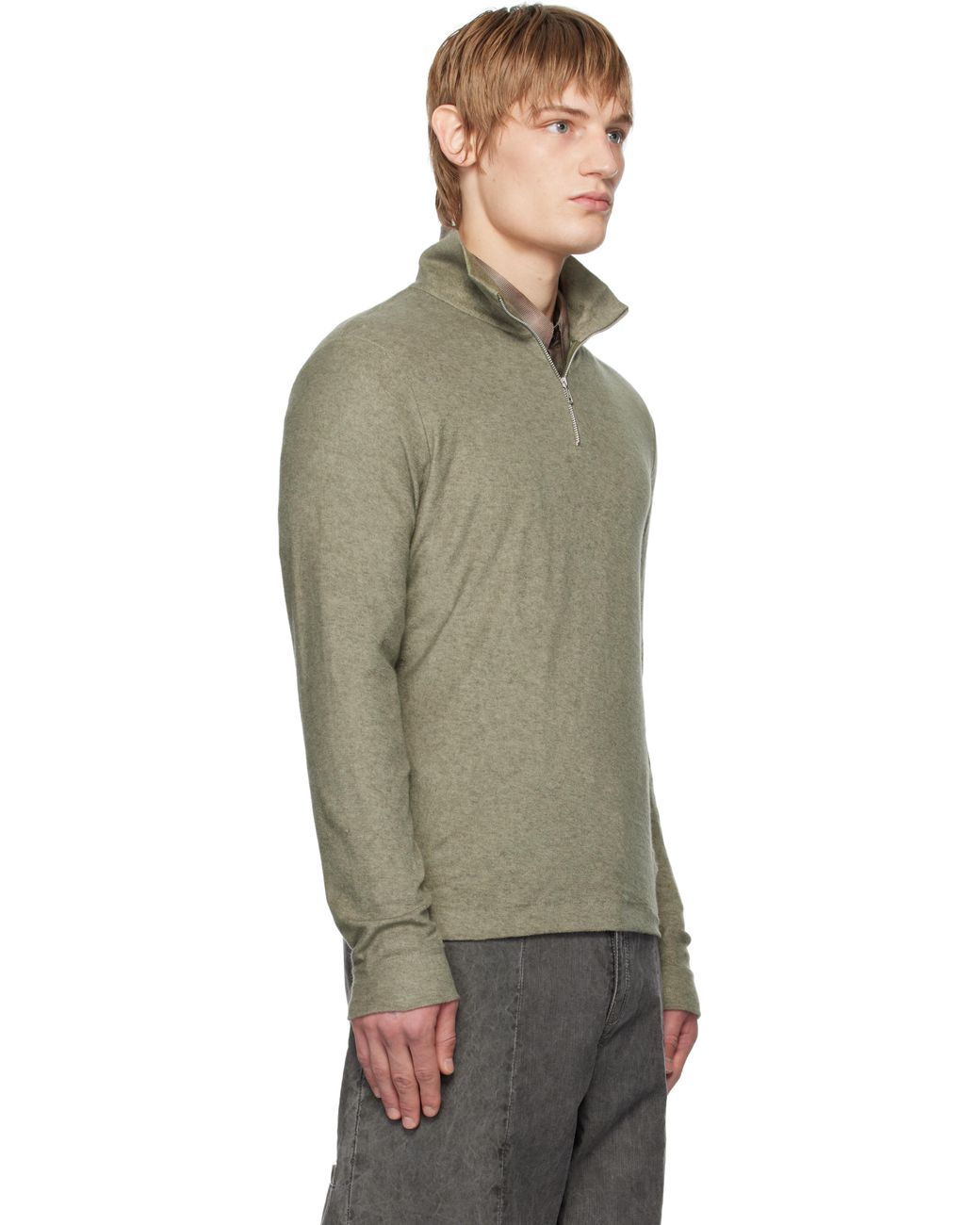 トップス OUR LEGACY DELICATE FUNNEL 44 Our Legacy - Delicate Funnel Corroded Olive Everyday Frotte