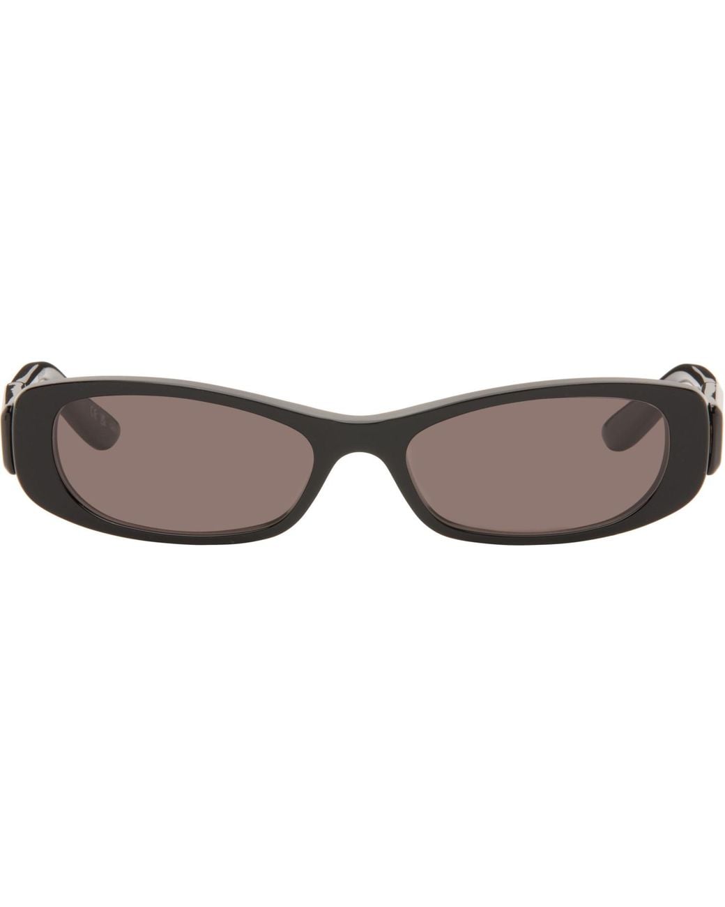 Balenciaga Brown Rectangular Sunglasses for men