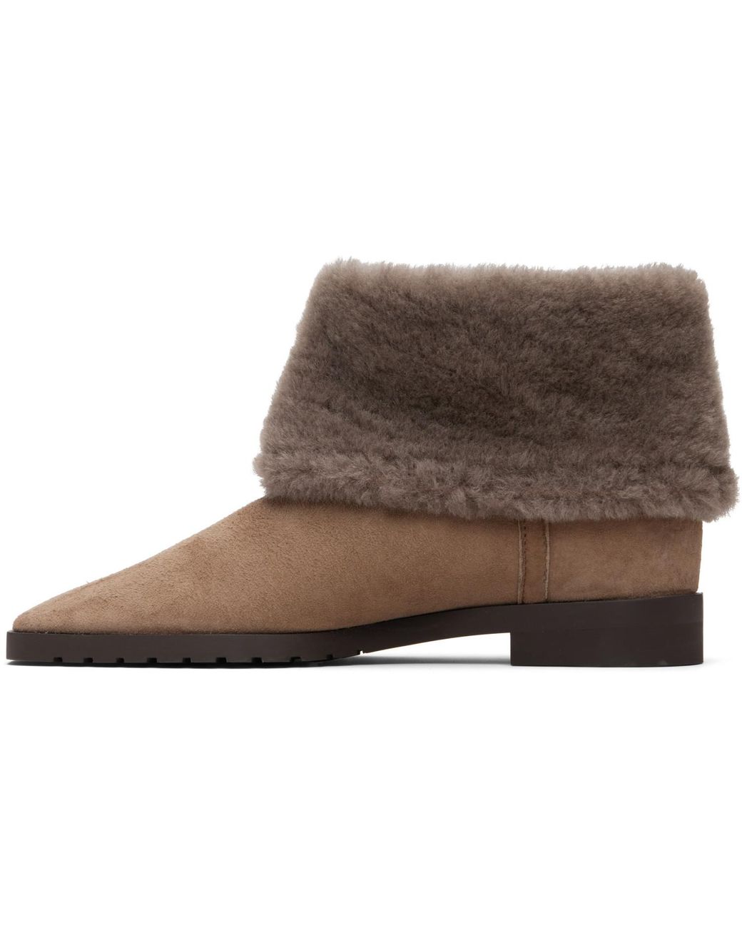 Totême Black Fold-Down Shearling Boots