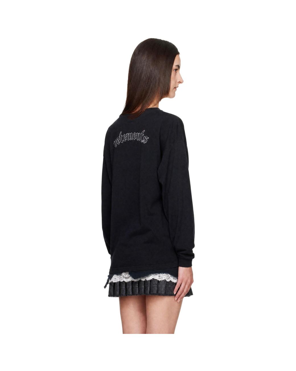 Vetements Black Motorhead Edition Flag Longsleeve T-Shirt