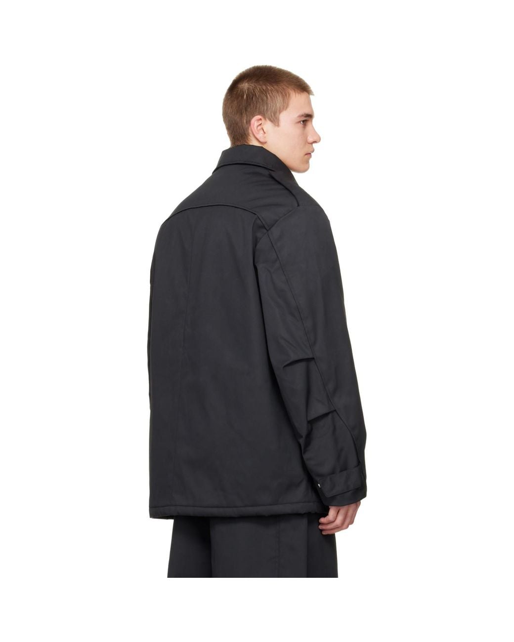 Seventh Black Pilot Parka Coat for men