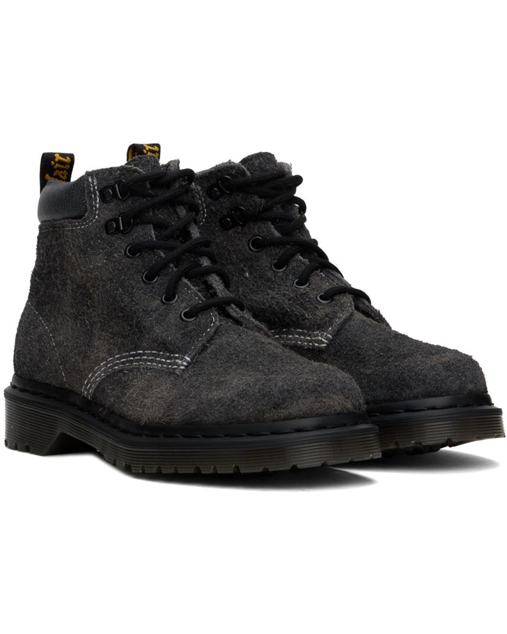 Dr. Martens 939 Stonewashed Suede Boots in Black for Men Lyst