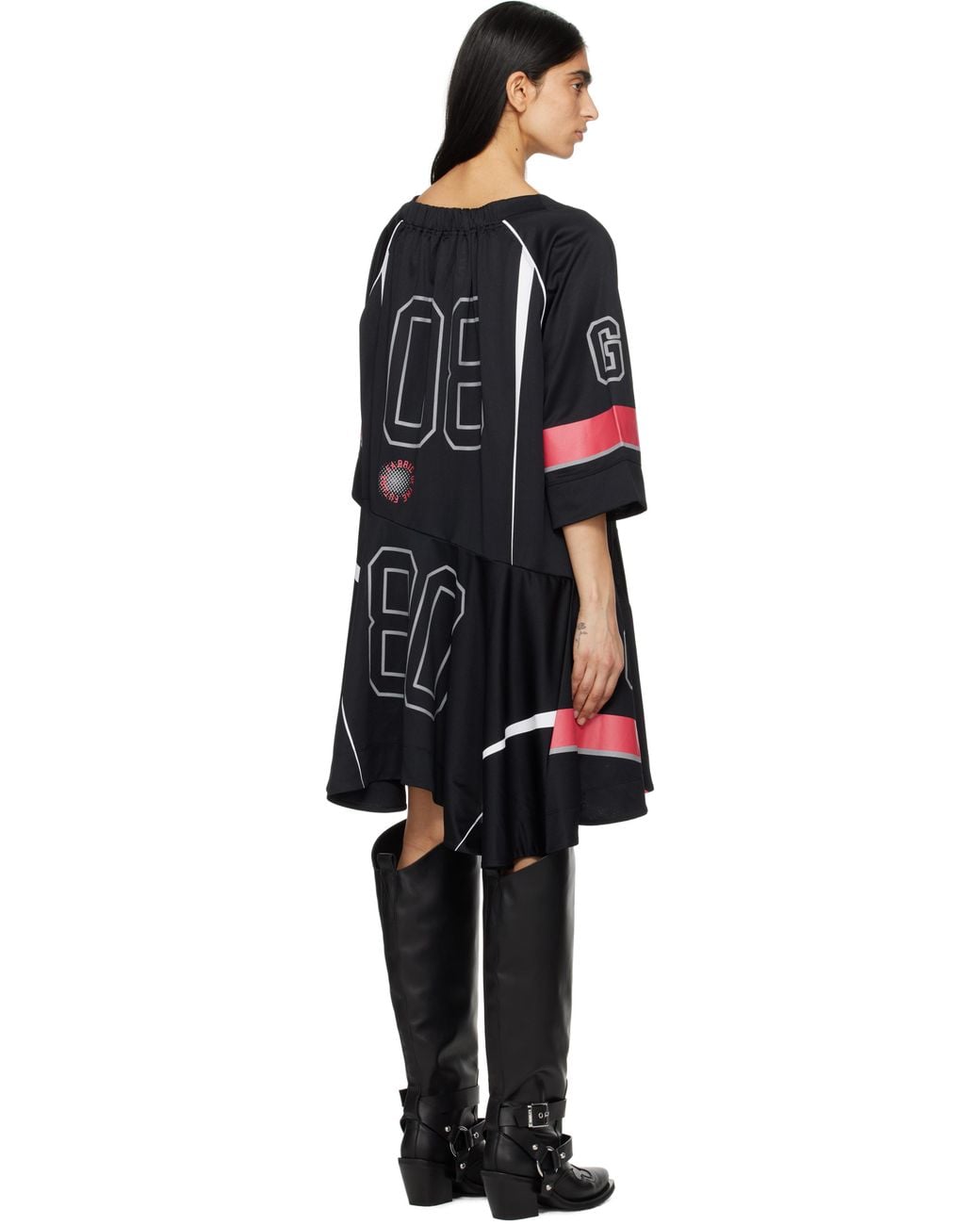 ganni future mesh dress Ganni Future Mesh Oversized Minidress in Black